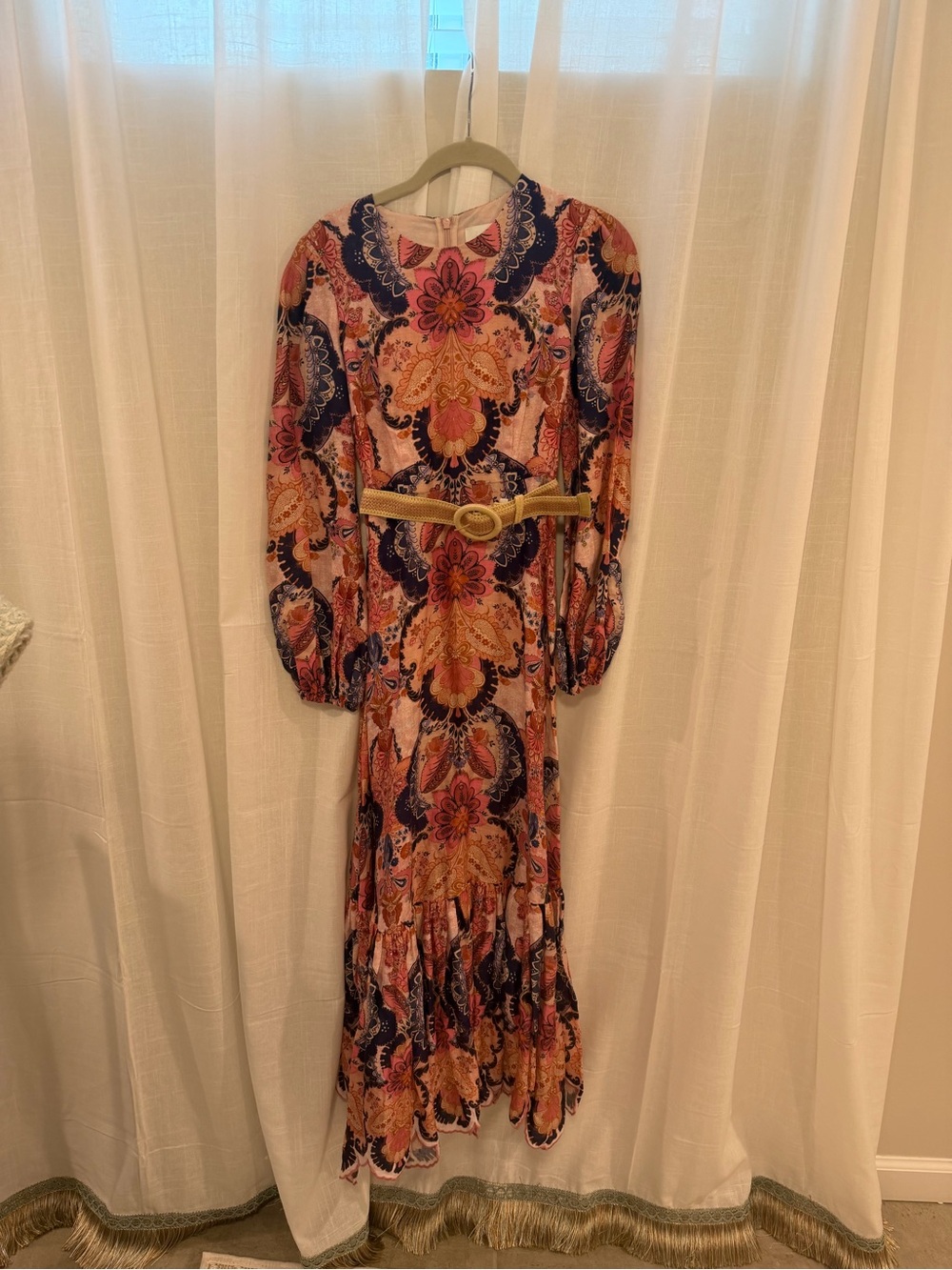 Zimmermann Laurel Long-sleeve Embroidered Midi Dress - Picture 5 of 9